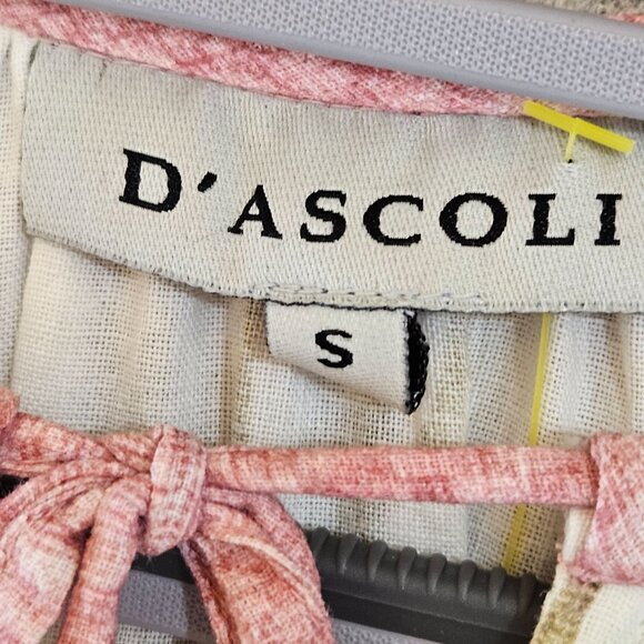 D' Ascoli Aisha Maxi Dress Linen Soft Rose Size Small Bohemian - Picture 9 of 15